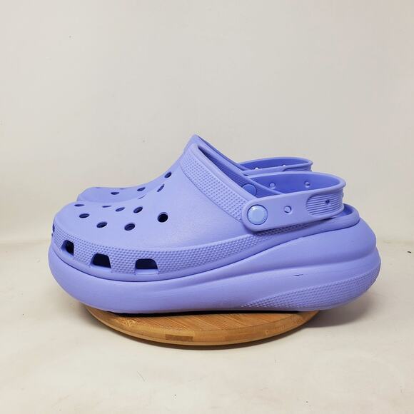 Crocs Classic Crush Platform Clogs Womens 11 Light Purple Chunky Shoes - Picture 1 of 13